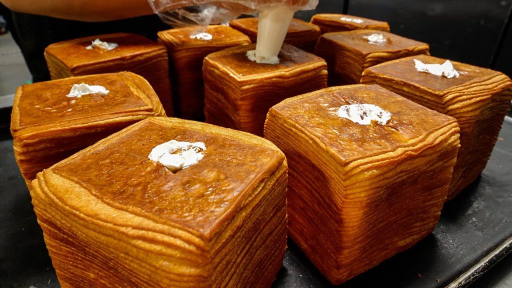 72-ply Cream Pastry Bread - Korean Street Food