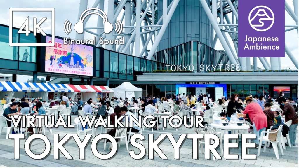 Asakusa Walk in Tokyo, Walk from Asakusa to Tokyo Skytree [4K/Binaural Walking Tour]