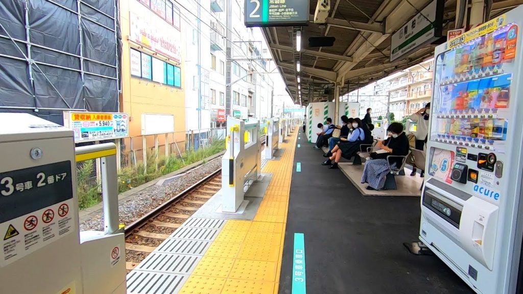 JR常磐線、南柏駅ホームドア設置状況 JR常磐線、南柏駅ホームドア設置状況