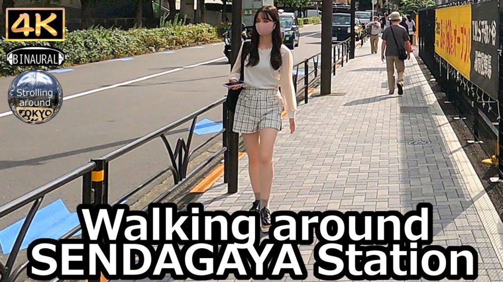 Walking around SENDAGAYA Station - 4K Tokyo Japan