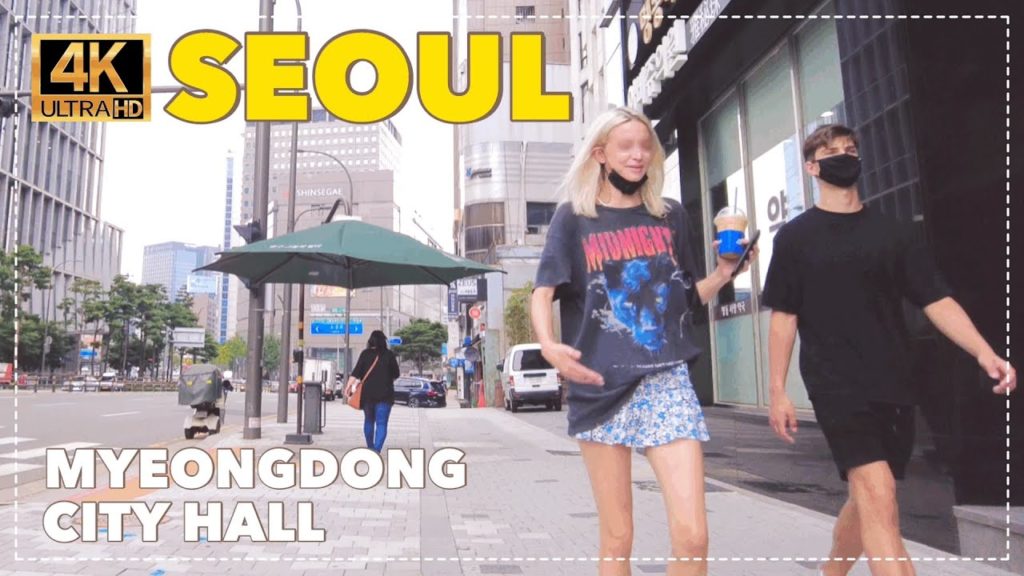 [4K SEOUL] Walk from Myeongdong Station to City Hall Station on a hot summer day! ❤️ Afternoon walk