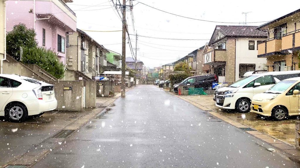 【4K】Heavy Snowfall Walk in Modern Japanese Neighborhood (Nagoya)