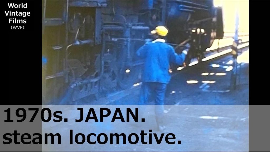 1970s. Japanese steam locomotive. After finishing the maintenance, I will run in Hokkaido.