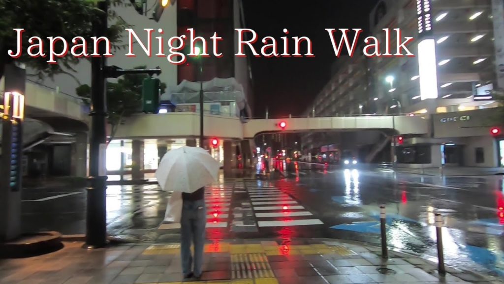 [Walking Japan] Heavy Rain Walk in Japan  Walking in the Rain  Niigata  ]Raining in Japan  新潟市万代 シテイ