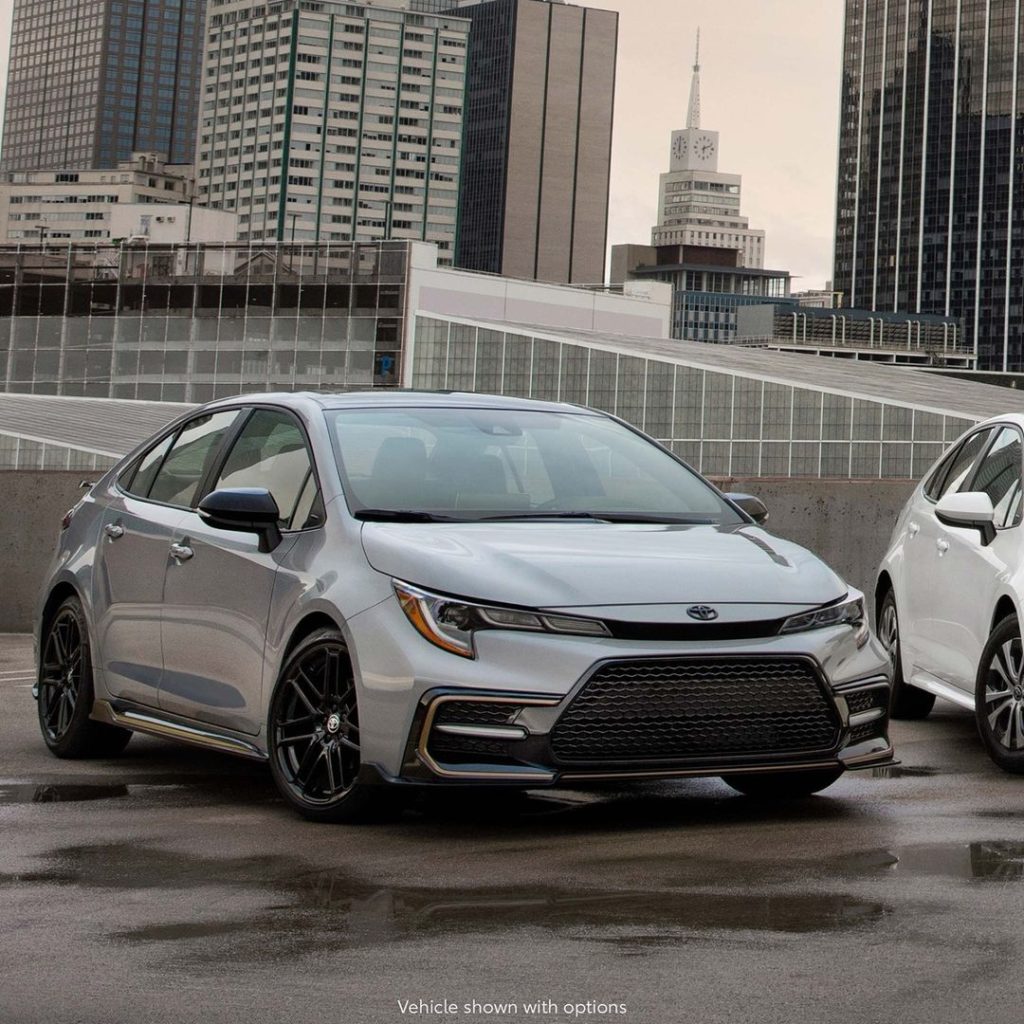 Welcome to the concrete jungle.  #Corolla #LetsGoPlaces...