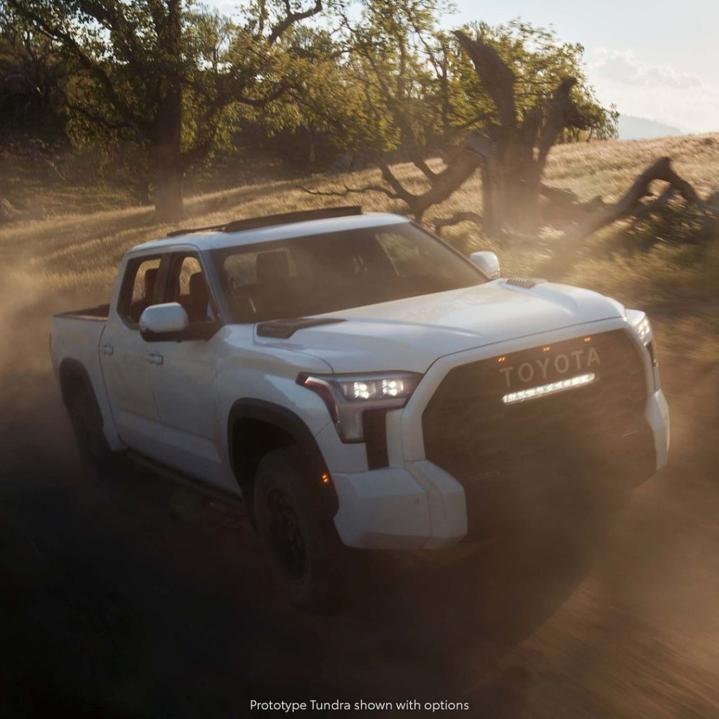 Uncompromising power  terrain-tackling capability. The all-new 2022 #Tundra #TRD...
