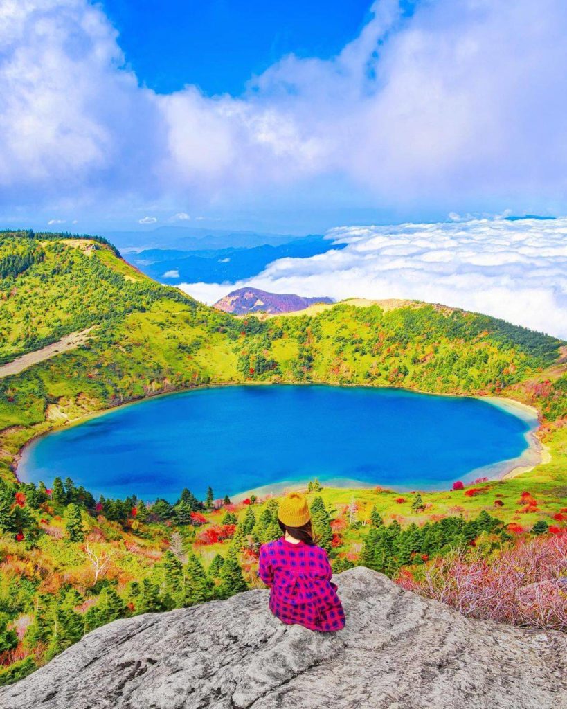 Japan Travel: Majyo-no-hitomi, or The Witches’ Eye Lake, was formed during a volcanic eruption… Majyo-no-hitomi, or The Witches’ Eye Lake, was formed during a volcanic eruption...