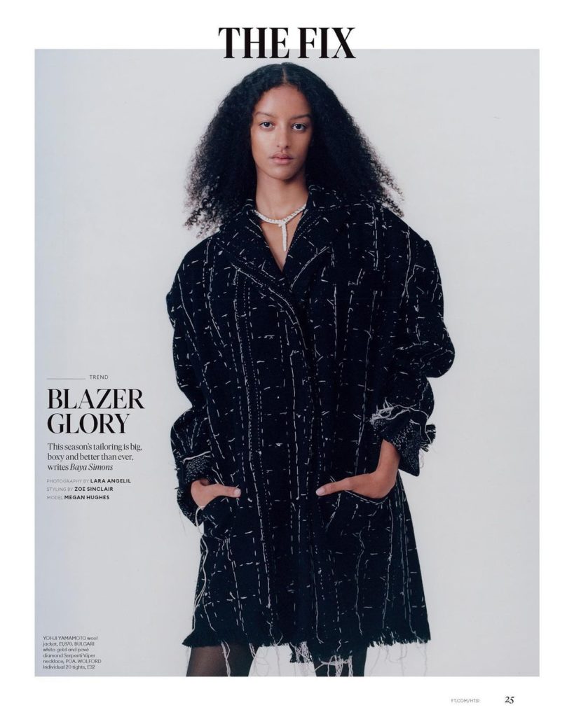 Yohji Yamamoto AW21-22 blazer look for  the @financialtimes @ft_howtospendit new...