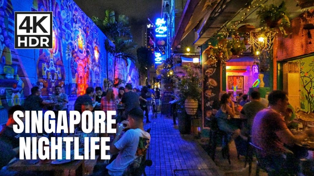 Singapore City: Nightlife in a 80% Fully Vaccinated Country (4K HDR)