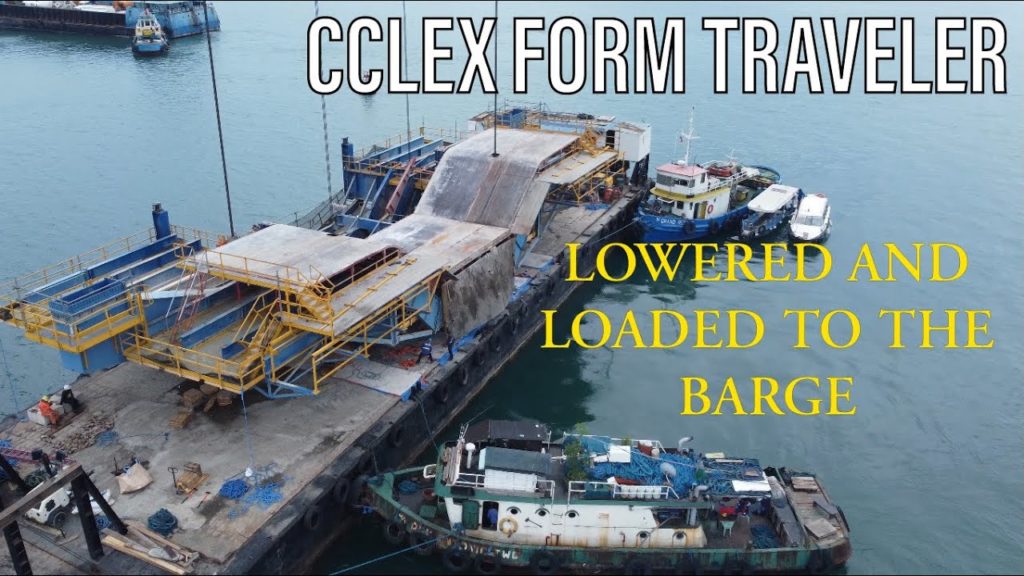 CCLEX T2 FORM TRAVELER LOWERED & LOADED TO THE BARGE CCLEX T2 FORM TRAVELER LOWERED & LOADED TO THE BARGE