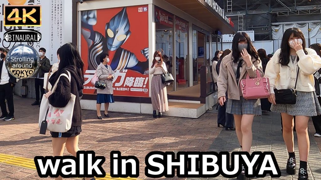 November, Sunday walk in SHIBUYA - 4K Tokyo Japan