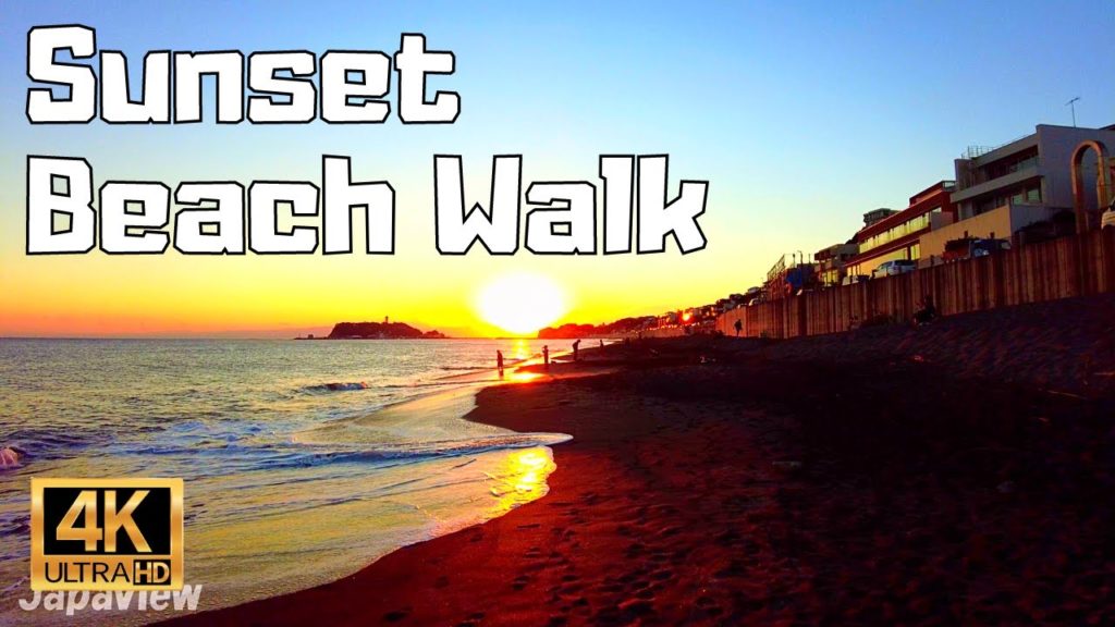 【4K Japan Walk】Beach walk during Sunset. Shichirigahama Beach near Tokyo – Japan. 【4K Japan Walk】Beach walk during Sunset. Shichirigahama Beach near Tokyo - Japan.