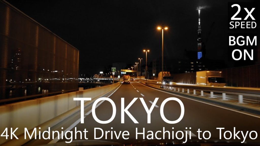 4K Tokyo Midnight Drive on Chuo EXPWY and Tokyo Met. EXPWY With BGM for Relaxing or Sleeping