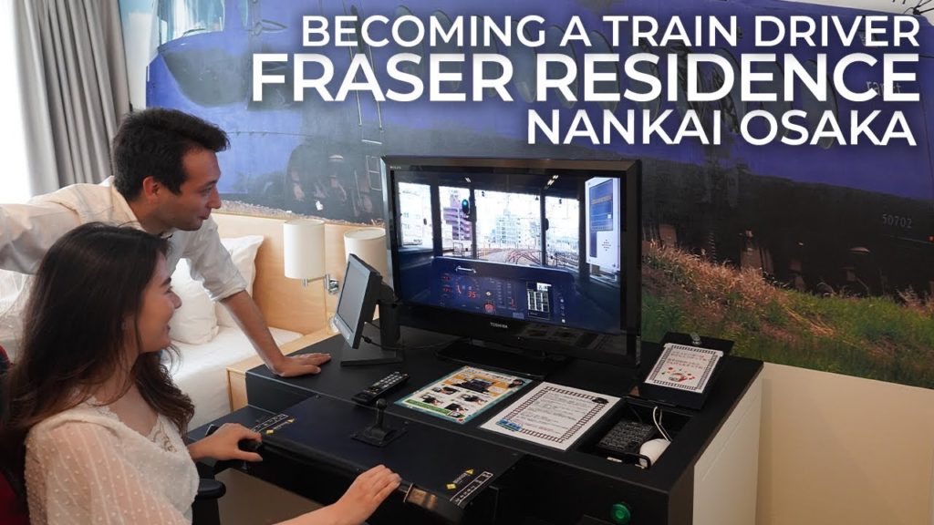 A Train Driver Simulator in Your Hotel Room in Japan | Staying at Fraser Residence Nankai Osaka