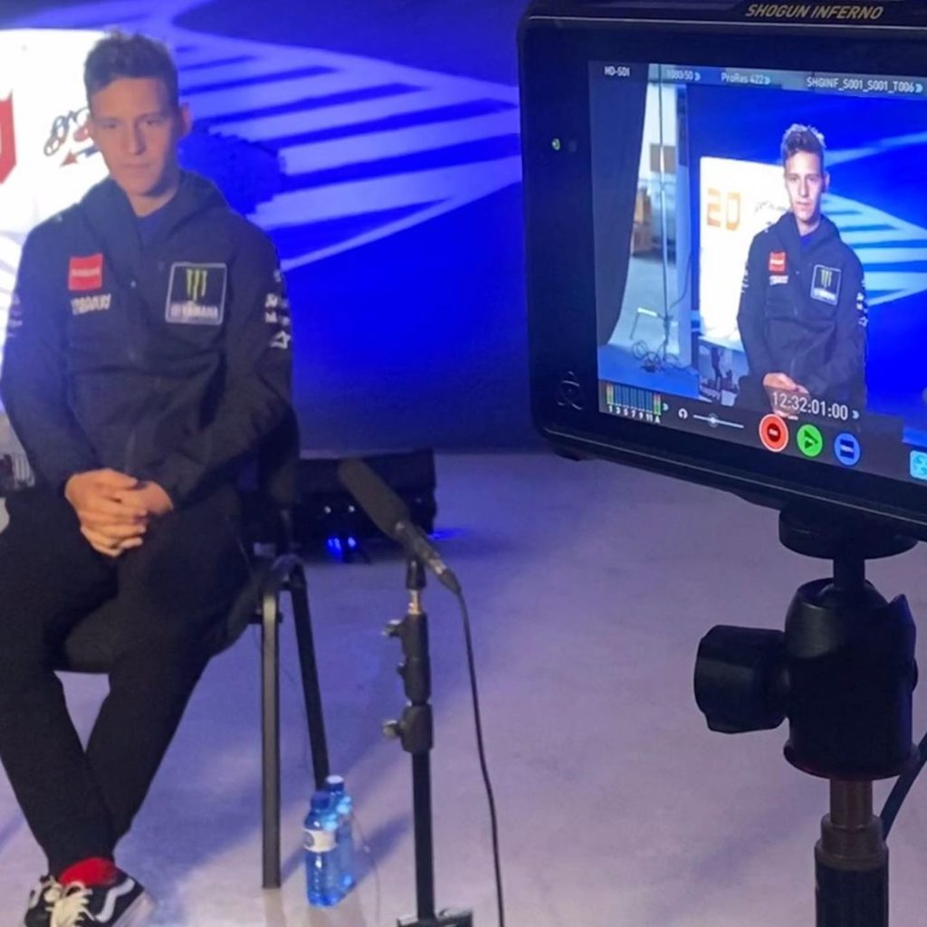 @fabioquartararo20 is still working even after the  Valencia GP showdown. He sat...