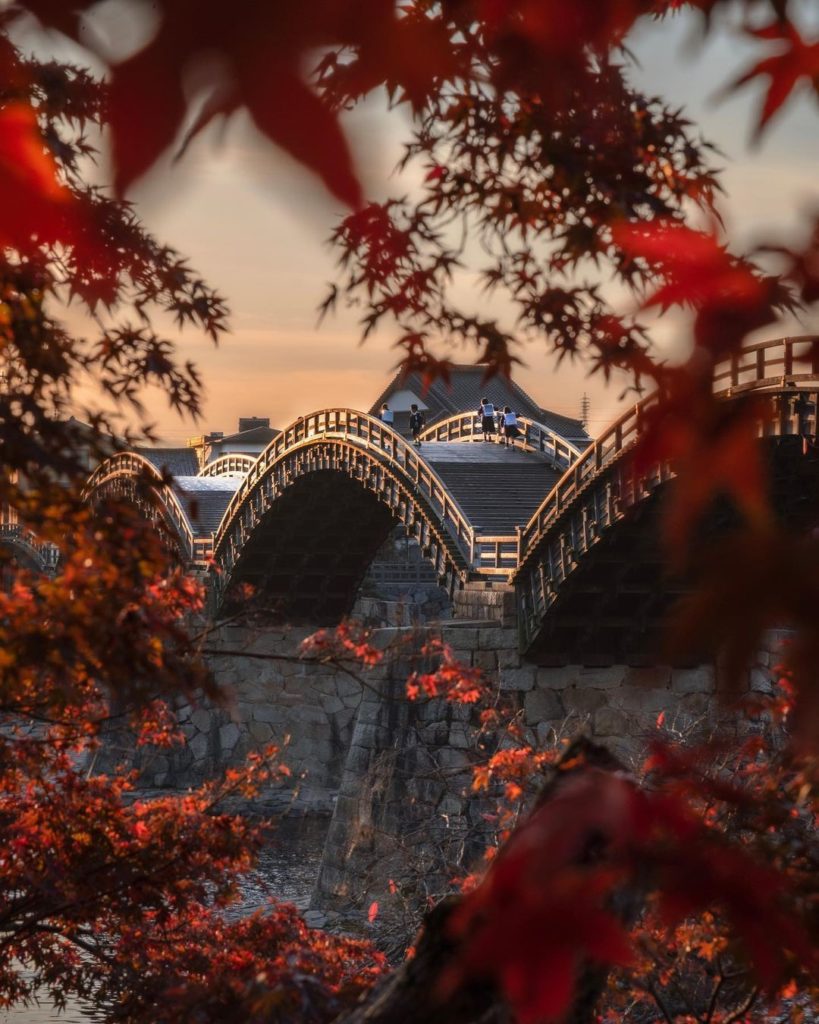 Now this is a view we could get used to!  This wooden masterpiece is Kintaikyo B...