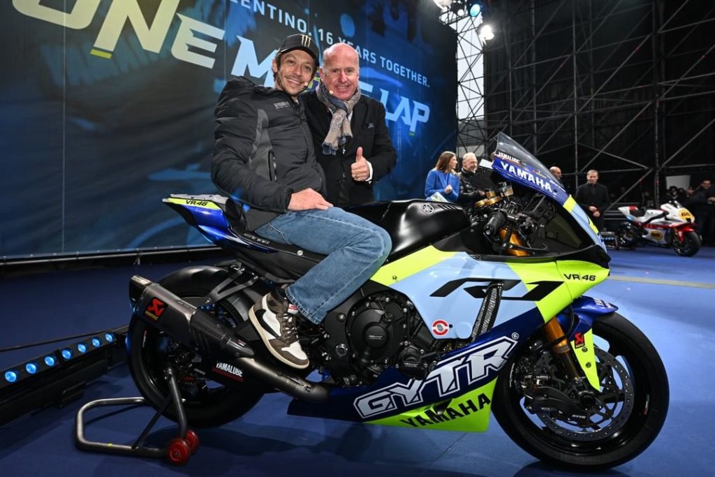 Yamaha Motor Europe N.V. President, Eric de Seynes presented @valeyellow46 with ...