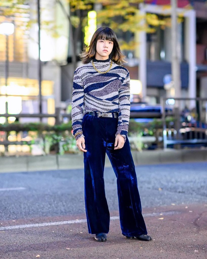 Tokyo Fashion: 19-year-old Japanese student 9ri (@paipaichiisami) on the street in Harajuku. He… 19-year-old Japanese student 9ri (@paipaichiisami) on the street in Harajuku. He...