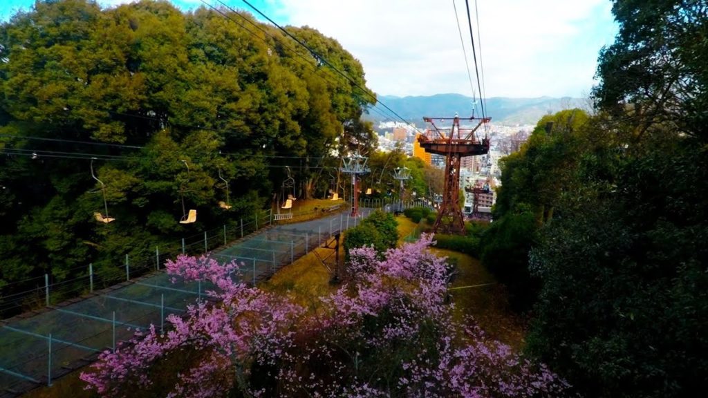 Matsuyama Castle Ropeway (Cable Car), Matsuyama, Japan GoPro 1080p