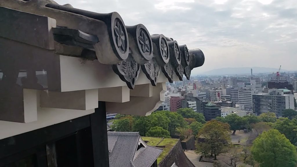 View from Kumamoto Castle's main keep, 2014