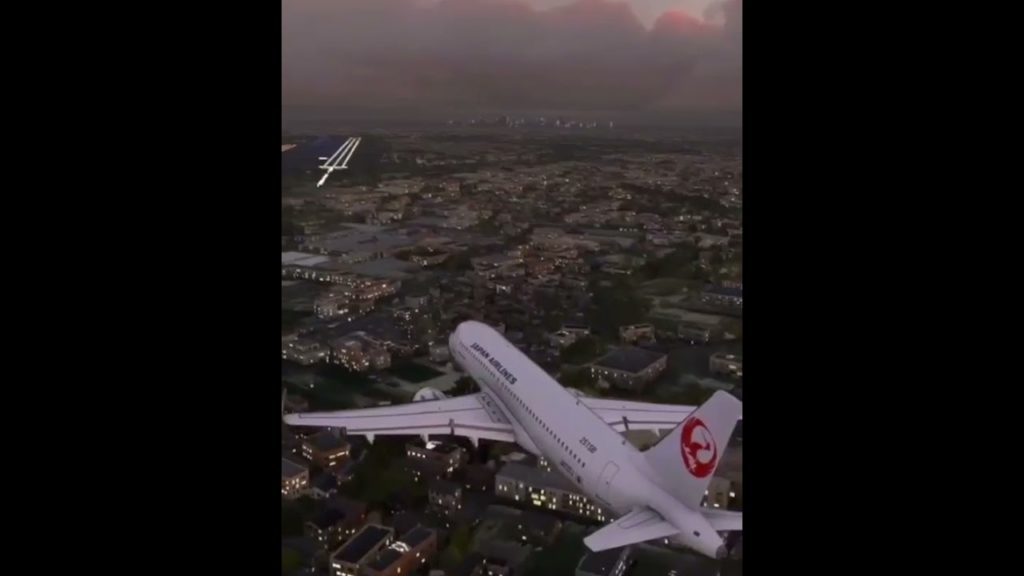 Landing at Osaka International, passing the Itami Curve. Itami Curve  #osaka #itamicurve