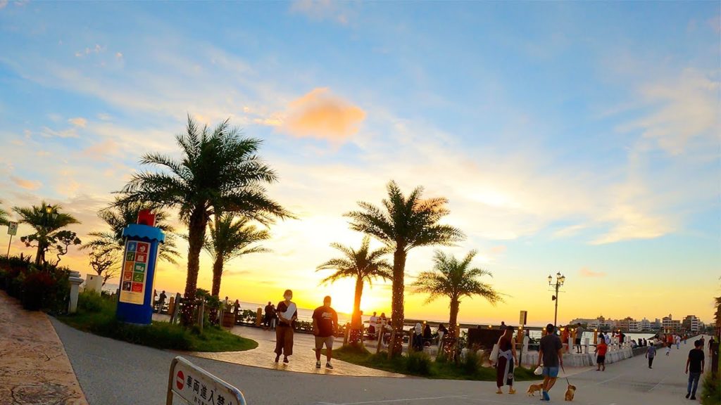 [4K]  American Village-アメリカンビレッジ | The town of Chatan on the southwest coast of Okinawa