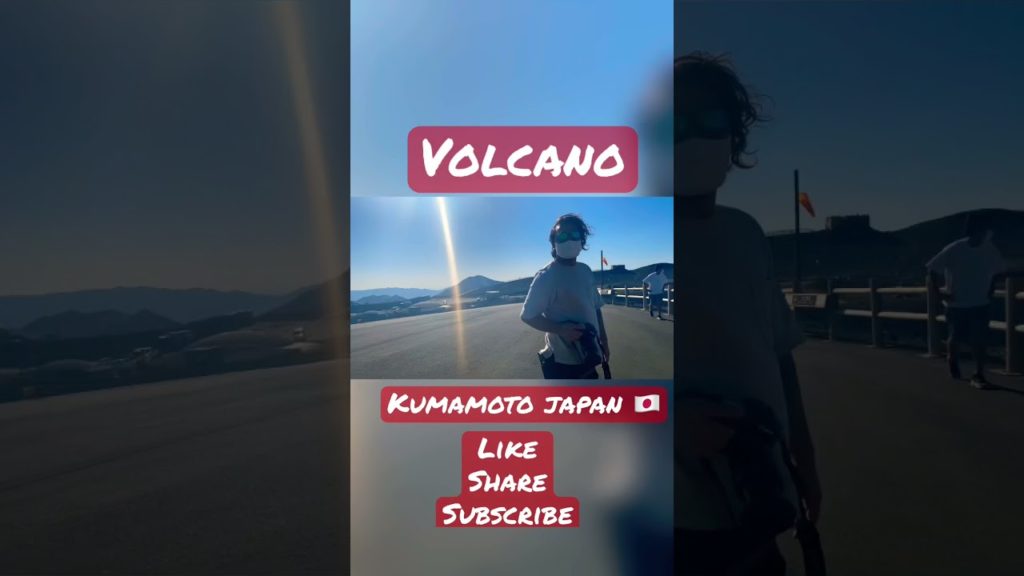 Active volcano Mt. Aso Kumamoto Japan 🇯🇵 #shorts #youtubeshorts