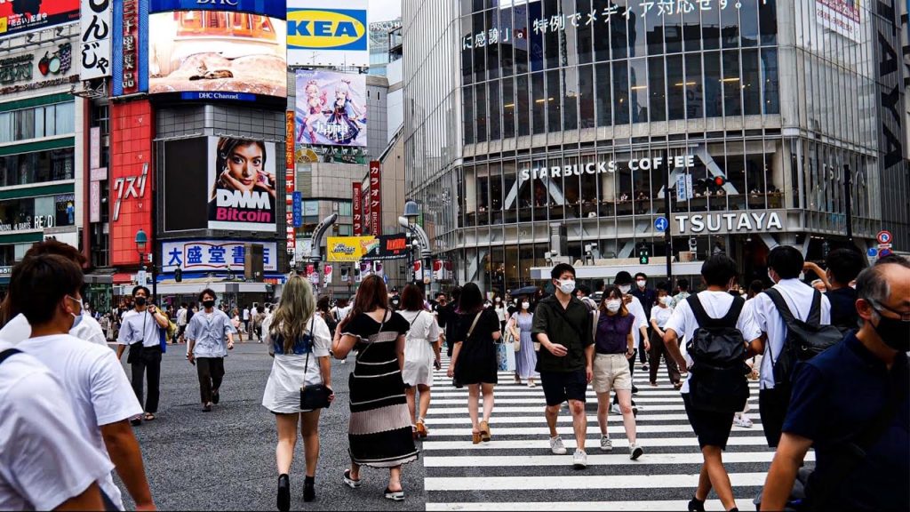 Shibya Scramble Crossing On Saturday With Relaxing, Concentration Music /Tokyo, Japan【渋谷交差点 4K】
