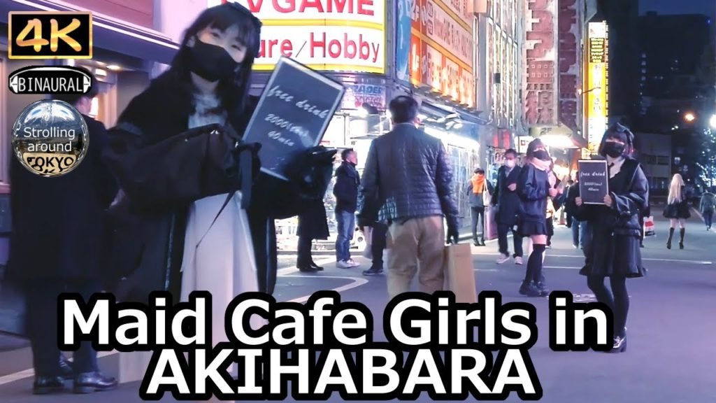 Maid Cafe Girls in AKIHABARA Night Walking Tour – 4K Tokyo Japan Maid Cafe Girls in AKIHABARA Night Walking Tour - 4K Tokyo Japan