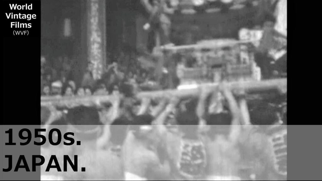 1950s.JAPAN.TOKYO.Asakusa.A traditional festival. The location is unknown. An old event at a shrine.