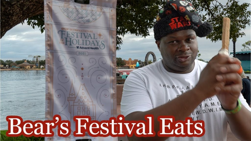 Bear eats around 2021 EPCOT Festival of the Holidays