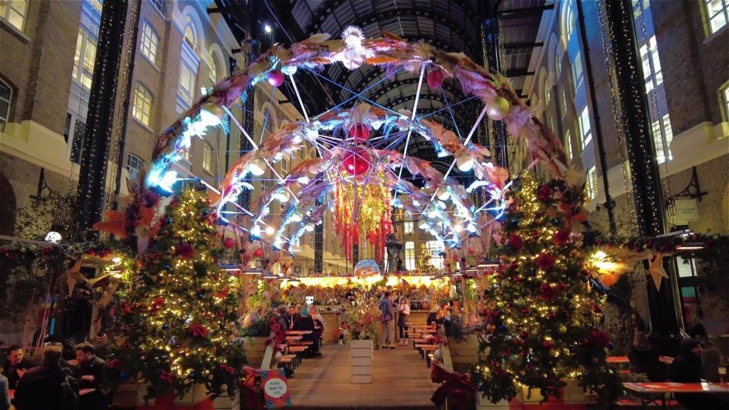 [4K] London Night Walk🎄Christmas By the River Thames | London Bridge Christmas Market | Thames Path