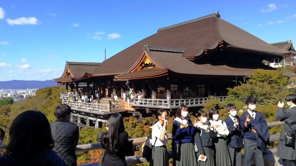 Japan walk! School trip in Kyoto,Wander in 　Kiyomizu Temple [1080p 60fps]