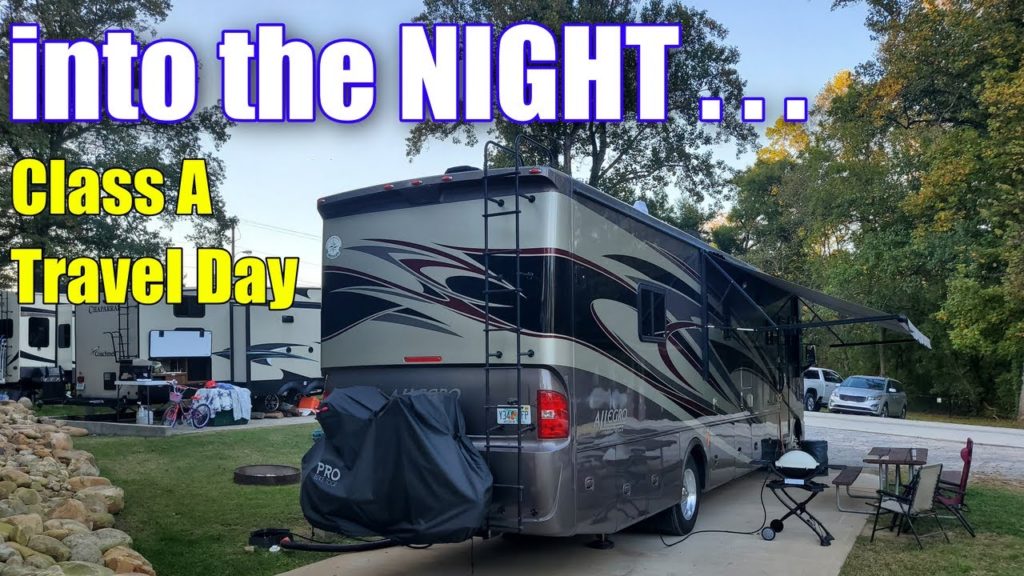 RV TRAVEL DAY | Class A Driving into the NIGHT