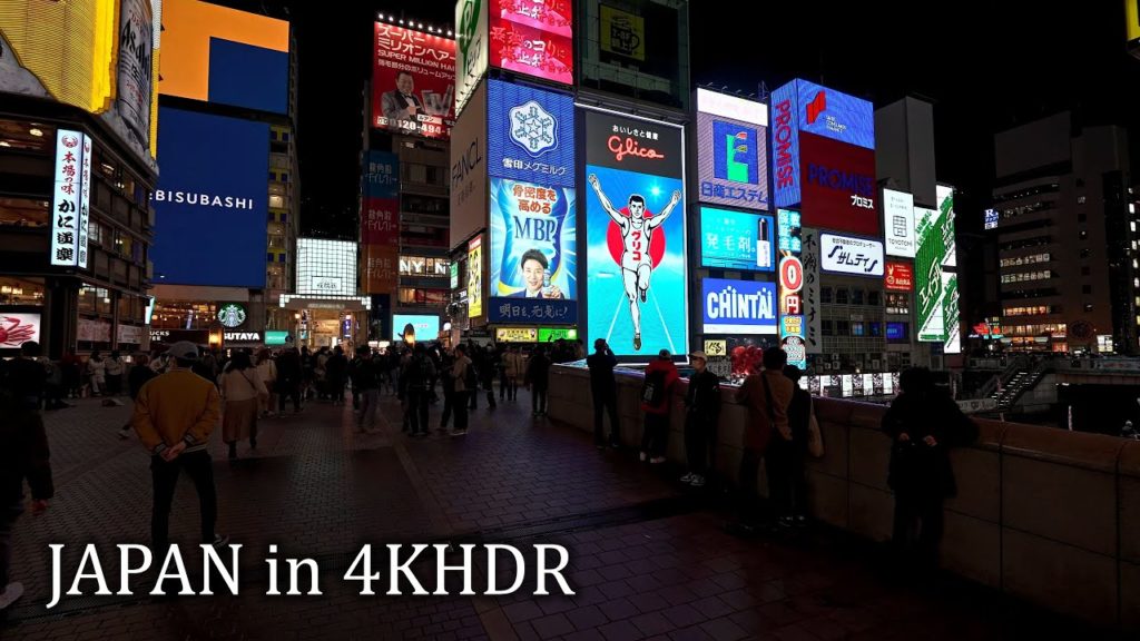 Night Dotonbori walk・4K HDR