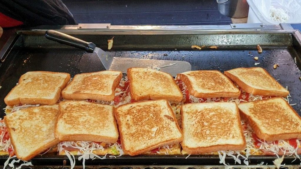 Myeongdong Hamburger Toast┃Korean Street Food Myeongdong Hamburger Toast┃Korean Street Food