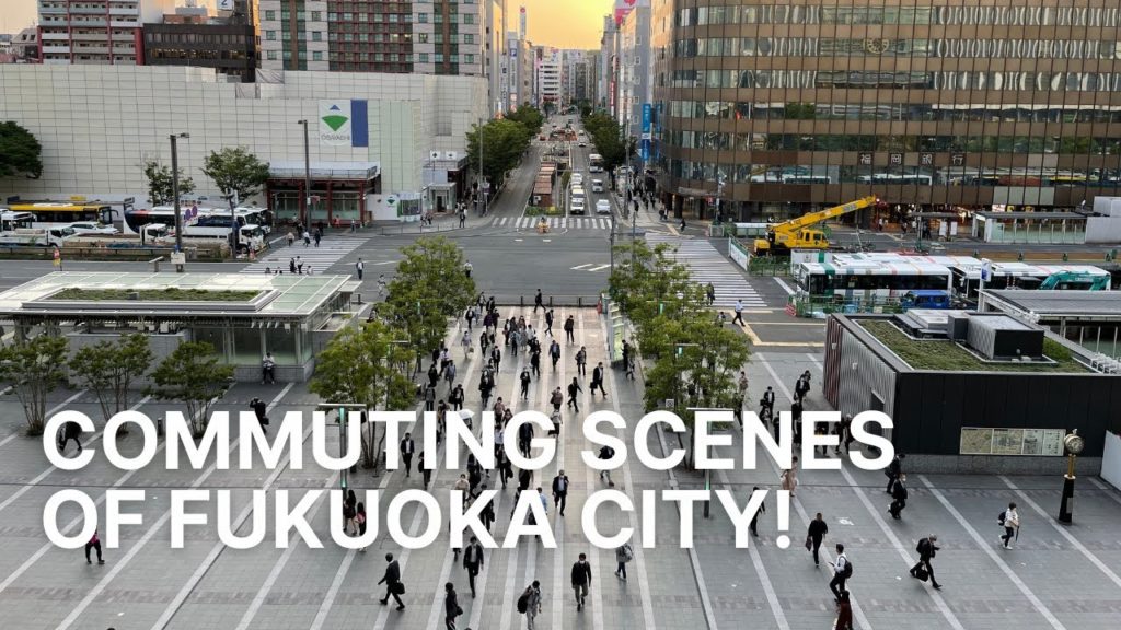 Morning Commute Scenes in Fukuoka, Japan / 平日 朝の天神