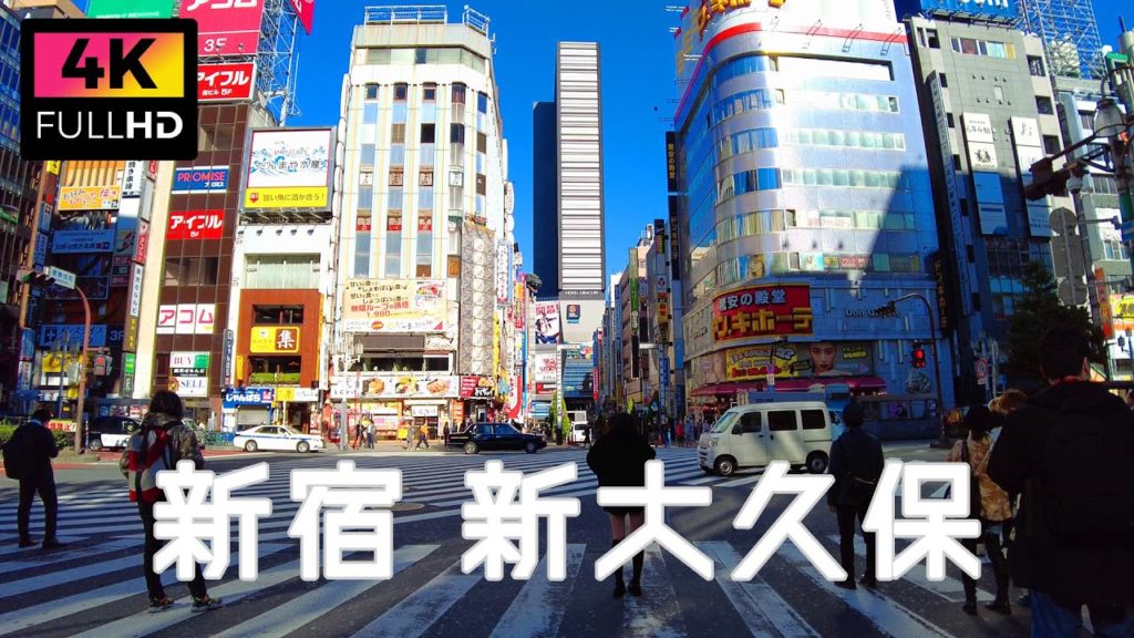 【4K】東京 新宿駅から新大久保駅まで散歩 | Take a walk from Shinjuku Station to Shin-Okubo Station. (Nov. 2021)