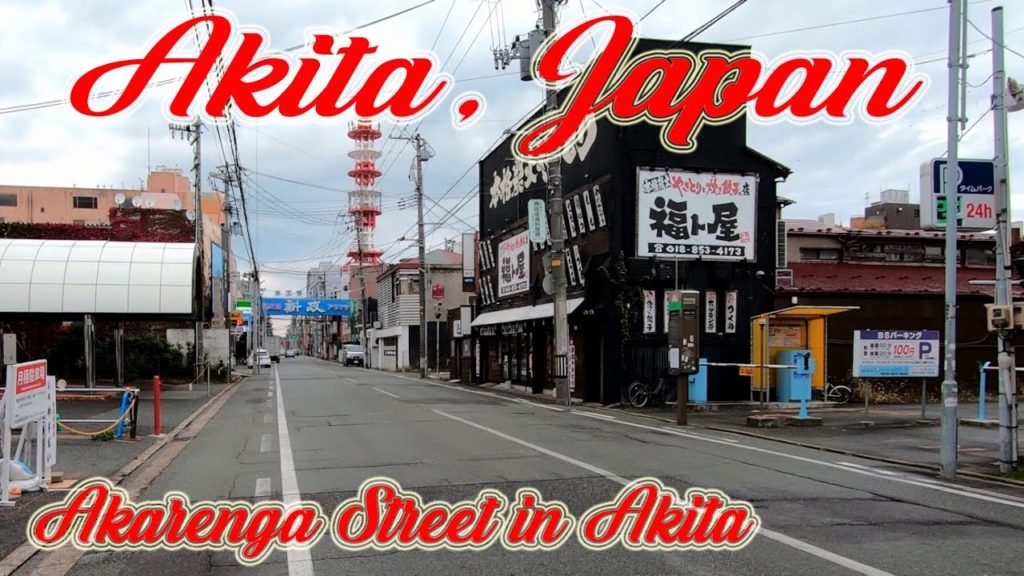 Walking in Akita, Japan. Akarenga Street in Akita. ORANGE ua