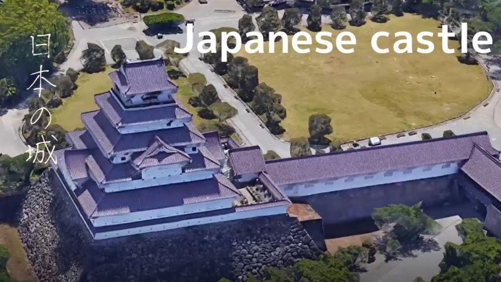 【Aerial animation】Japanese castle for Samurai     日本の城 (Himeji castle , Kumamoto Castle etc.)