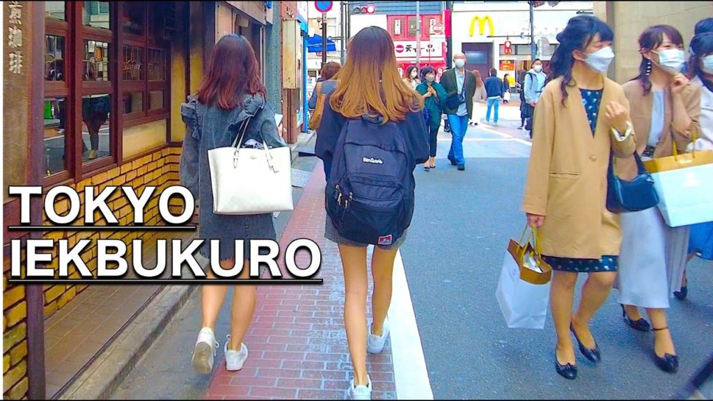 【4K】 Ikebukuro, a holiday that is crowded with fine weather