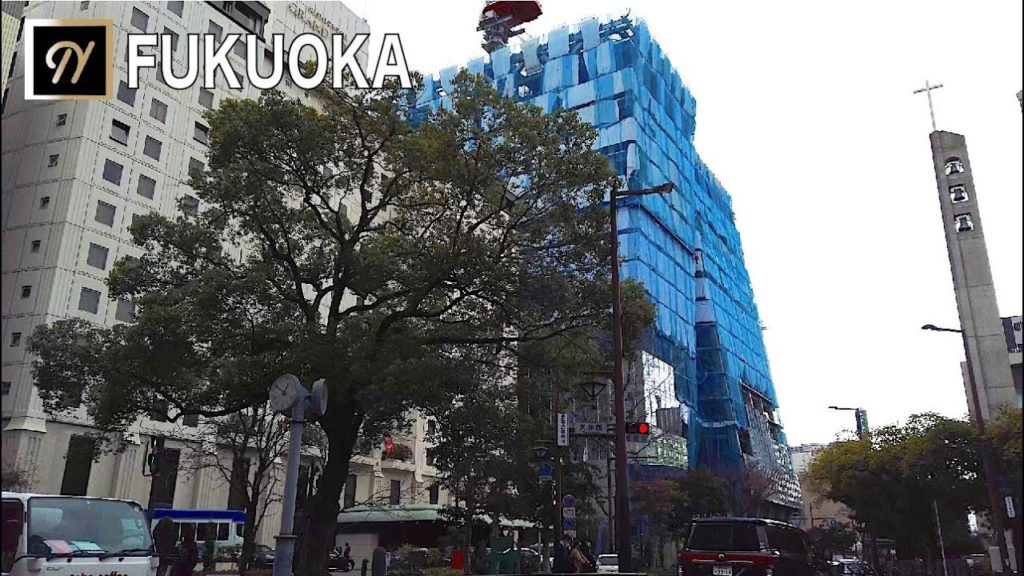 【福岡】天神ビッグバン・再開発エリアを散歩（天神ビジネスセンター〜イムズ〜旧大名小学校跡地）【4K】Fukuoka Tenjin redevelopment area Walking tour