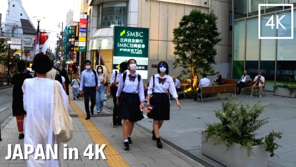 Tokyo’s popular  town for Japanese high school student | Walk Japan 2021［4K］