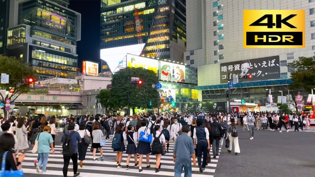 🇯🇵 Night Friday Short Walk in Tokyo Shibuya - Autumn 2021 【4K HDR】