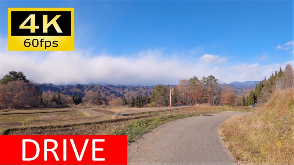 【Driving in Japan】Nagano City Municipal Route: Makidanaka - Shimmachi [4K]