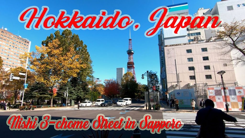 Walking in Hokkaido, Japan. Nishi 3-chome Street in Sapporo. ORANGE ua