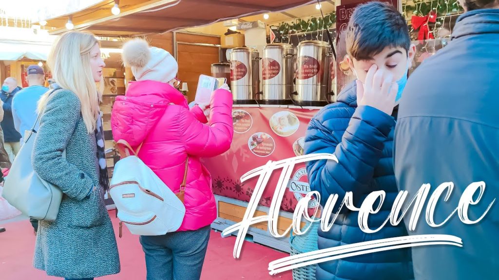 CHRISTMAS MARKET FLORENCE. Italy - 4k Walking Tour around the City - Travel Guide. trends #Italy
