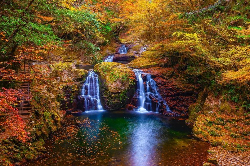 There are 20 waterfalls along this scenic 2.5 mile stretch of the Akame Valley. ...