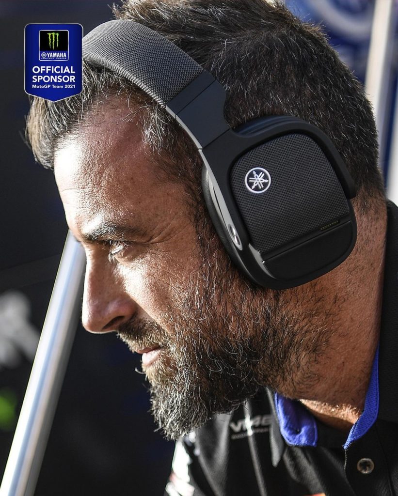 Yamaha Moto-GP team meets #TrueSound by Yamaha Audio Headphones!  Yamaha Motor R...