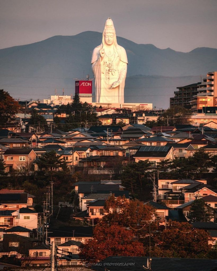 Japan Travel: Towering at 100 meters high, the Sendai Daikannon watches over the city. When it… Towering at 100 meters high, the Sendai Daikannon watches over the city. When it...